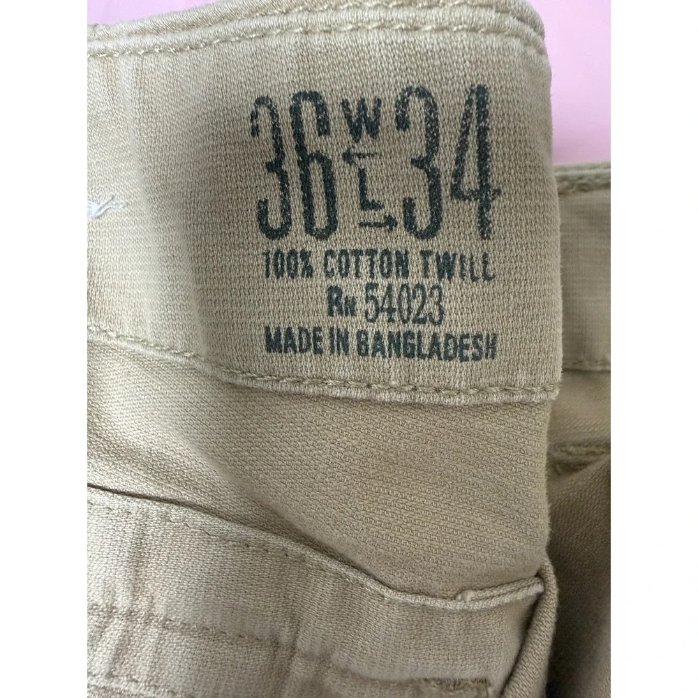Timberland Khaki Cotton Twill Cargo Pants‎ Mens 36x34 Workwear Utility Outdoor